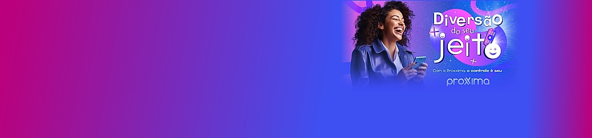 Imagem promocional da Proxxima com destaque para internet fibra óptica